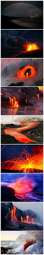 #DUBUDU商务男包#【时尚旅行】夏威夷火山爆发时的震撼场景，烟雾弥漫、火红的岩浆冲天而起，灼热流动的岩浆河熔蚀着一切生命。这一辈子，也许我们无法身临其境地见证，但是总有用生命在做记录的人为我们献上如此震撼的视觉盛宴~


