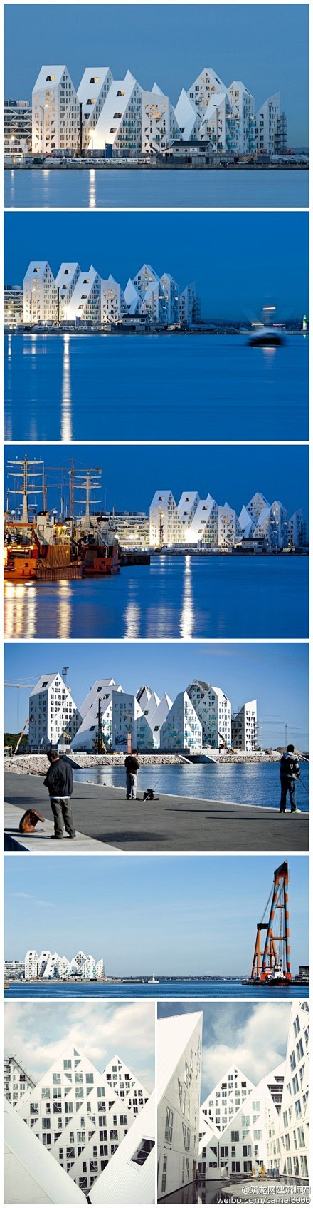 丹麦冰山住宅。建筑的形式和名称都来自于冰...