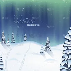 北极光,滑雪场,坡度标,南极洲,日落时分,天空,美,贺卡,留白,新的