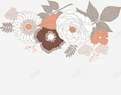 唯美手绘牡丹花矢量图 创意素材