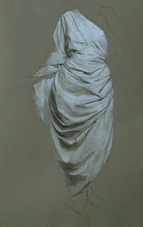 drapery study by Katie Liddiard-花瓣网