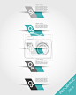 turquoise fast oblique infographic stickers #图标#