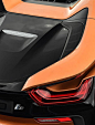 rear Light of the bmw i8 roadster 2018 Orange