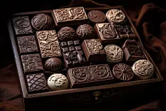 巧克力礼物美食场景摄影图