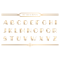 盖茨比香槟金欧式复古字母边框纹理免抠图案 AI矢量 (138)