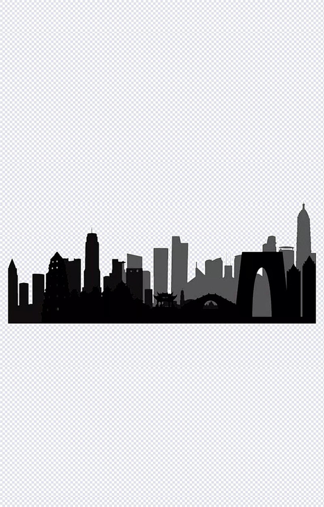 建筑剪影城市剪影建筑苏州剪影记忆苏州古建筑卡通元素手绘卡通