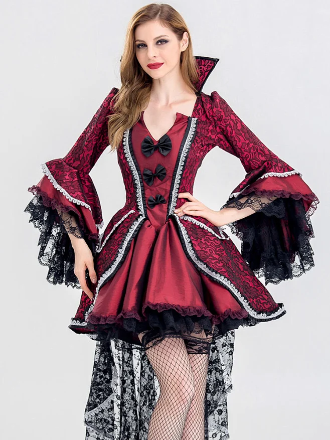 吸血鬼服装女性感鬼新娘哥特式cosplay鬼新娘化妆舞会派对女王装-淘宝网-花瓣网