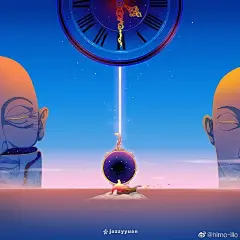没人能挽救无聊的灵魂.也无需可怜虚度时光的人生。如果把人生量化.短短900个月，我们已走过多少。静心思考一下真正想要的生活吧。人生弹指一蜉蝣，何必白来这世间一遭。 ​​​作者@原嘉泽JazzyYuan 插画超话 ​​​​