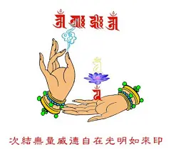 佛教美图：佛教手印欣赏_绘画_衡阳竹林寺——无量威德自在光明如来印