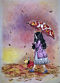 韩国插画师 애뽈 （Aeppol） 绘画作品一组  |  www.grafolio.com/bbalgan00 ​​​​