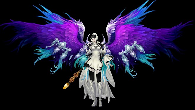女鬼墨 游戏美术素材 3D美宣角色美女武...