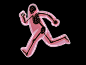 Jelly Man animation 2d skeleton running run cycle gif loop animation loop flat character illustration