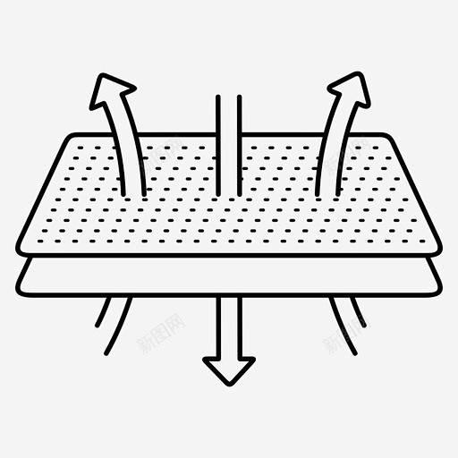 透气材料呼吸织物图标 免费下载 页面网页...