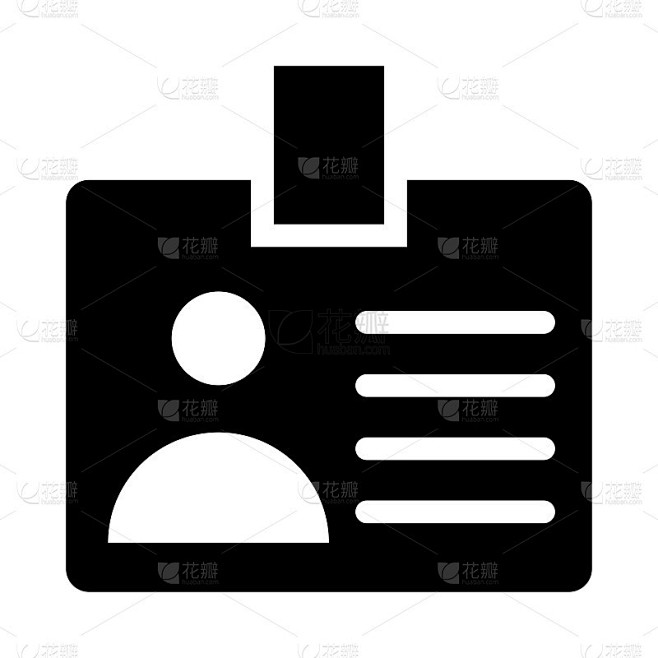 ID CARD符号矢量图标