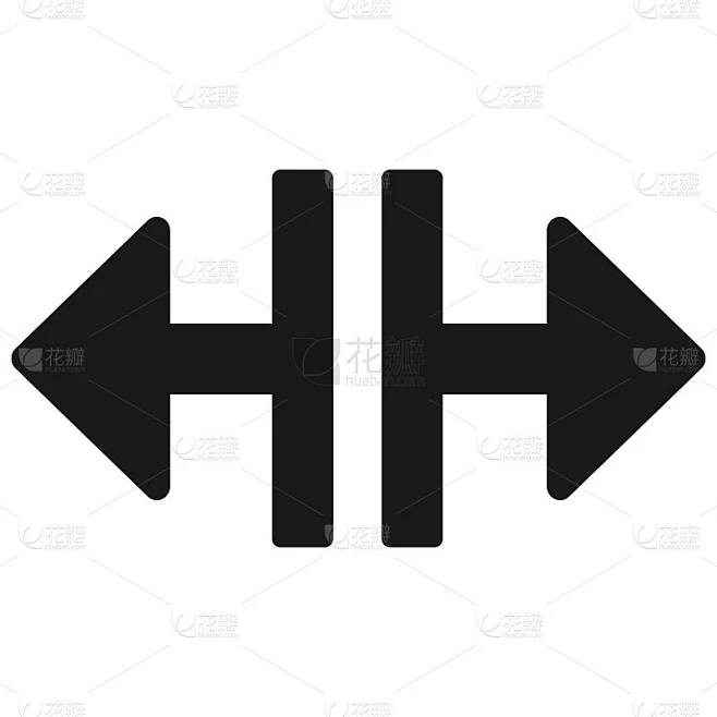 Vertically expand black arrow icon素材-花瓣网