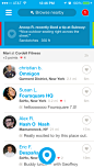 Foursquare iPhone feeds, home screenshot