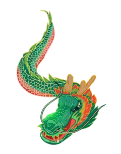 【米图网-52mitu.com】龙 神话 五爪金龙 插画 手绘 龙抬头 二月二 龙头节 国潮龙