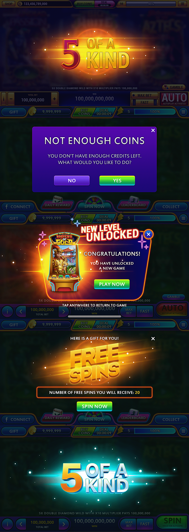 Slot Machine UI Desi...