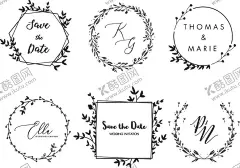 典雅花边边框矢量元素 【酷图网】典雅花边,典雅边框,线描花卉,线描边框,扁平风插画,卡通插画,卡通贴纸,插画元素,手绘插画,插画设计,矢量元素,元素设计