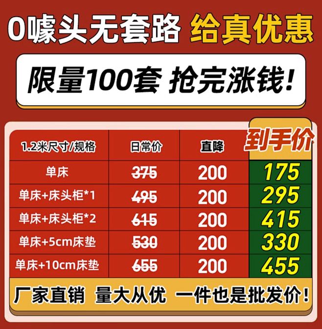床实木床现代简约1.5米出租房双人床主卧...