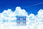 Anime 2160x1440 train station sky reflection clouds anime artwork fantasy art bus stations detailed summer digital art anime girls birds blue