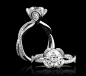 A.JAFFE vine like floral diamond engagement ring  just beautiful wow