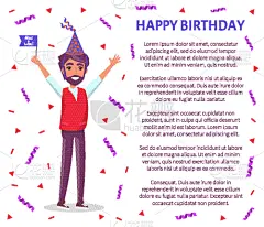 人,男人,生日,卡通,成年的,络腮胡子,男商人,白色,庆祝