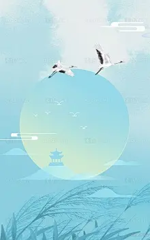 白露清新简约二十四节气背景海报