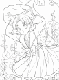 [新手练习线稿]花与萌娘 动漫线稿手绘涂色集[90P]