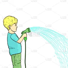 儿童,分离着色,白色背景,一个物体,家庭,父亲,植物群,小的,植物,爱