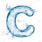 水,英文字母c,白色背景,字母,无人,绘画插图,符号,纯净,干的,干净