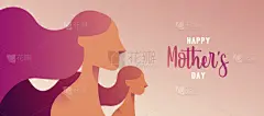 女儿,母亲节,幸福,贺卡,家庭,父母,母亲,爱,问候
