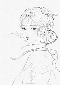 煮酒少侠采集到Ancient style line draft