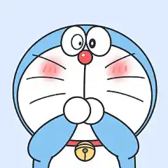 可爱蓝胖子    作者：一棵萝卜胡 ​​​​#插画# ​​​​