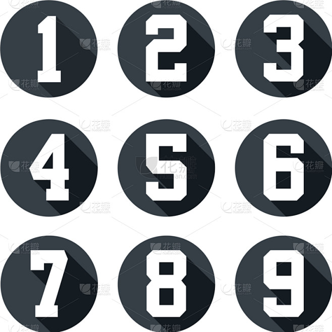 数字,平坦的,图标集,数字9,数字7,数字6,图像,品牌名称,矢量,蜘蛛网