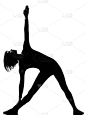 三角形式瑜伽姿势,女人,位置,紧身连衣裤,垂直画幅,注视镜头,阴影,白人,仅成年人,剪影