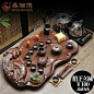 鑫尚德茶具套装特价整套冰裂紫砂功夫茶具乌金石四合一电磁炉茶盘
