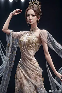高级定制时装设计师的愿景：以他...@AI绘画秀的动态