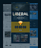 高品质多种配色方案着陆页 Web UI 套件 Liberal UI Kit [for Sketch] – 设计小咖