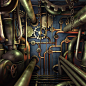 Nautillus, Luiz Eduardo Borges : Steampunk-like theme for submarine interior.