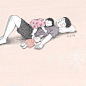 暖心有爱的亲情插画，爸爸永远是女儿的___________  ​​​​
