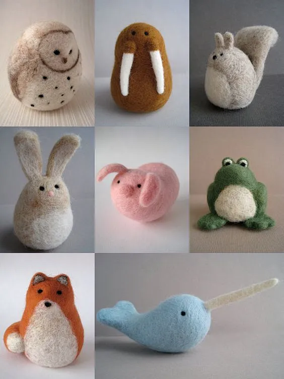 is that a narhwahl?? and other cute felted animals: 