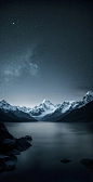 雪山与星空