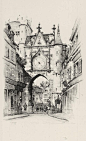 L'Horlage, Auxerre by Samuel Chamberlain: 