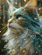 Midjourney｜鎏金化猫咪闪闪发亮✨