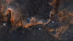 点击来源直接获取大图文件 |超新星星云和恒星的宇宙空间背景插画，神秘发光的宇宙