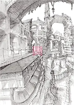 62 游戏场景建筑原画参考素材画集合辑 欧式游戏场景 古风场景-淘宝网