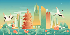 语嫣w采集到线稿地标建筑