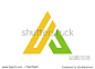 abstract triangle logo letter a