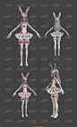 【新提醒】兔耳小萝莉CG模型 3D模型 模型下载人物CG模型CG帮美术资源网 -